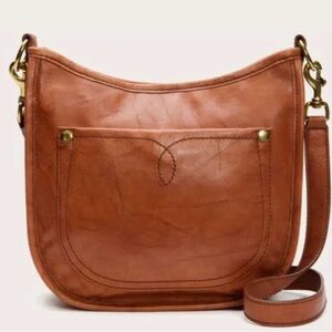 Frye rivet saddle leather cross body